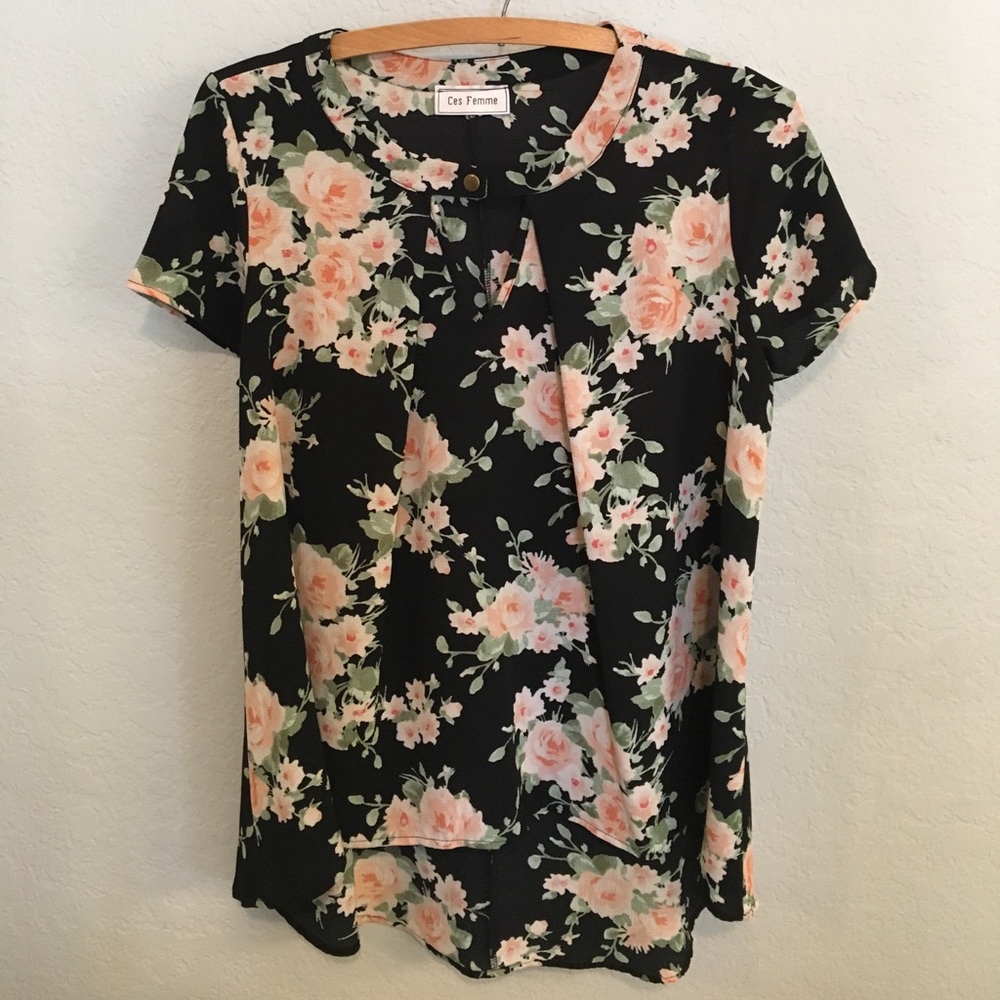 Floral top, medium , Ces Femme